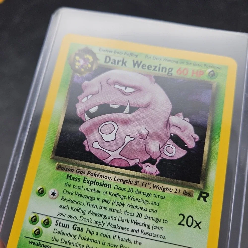 2000 Pokemon TEAM ROCKET DARK WEEZING HOLO 14/82 RARE!